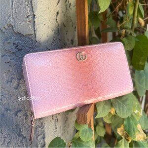 Gucci Ombré Python Zippy Continental Wallet
